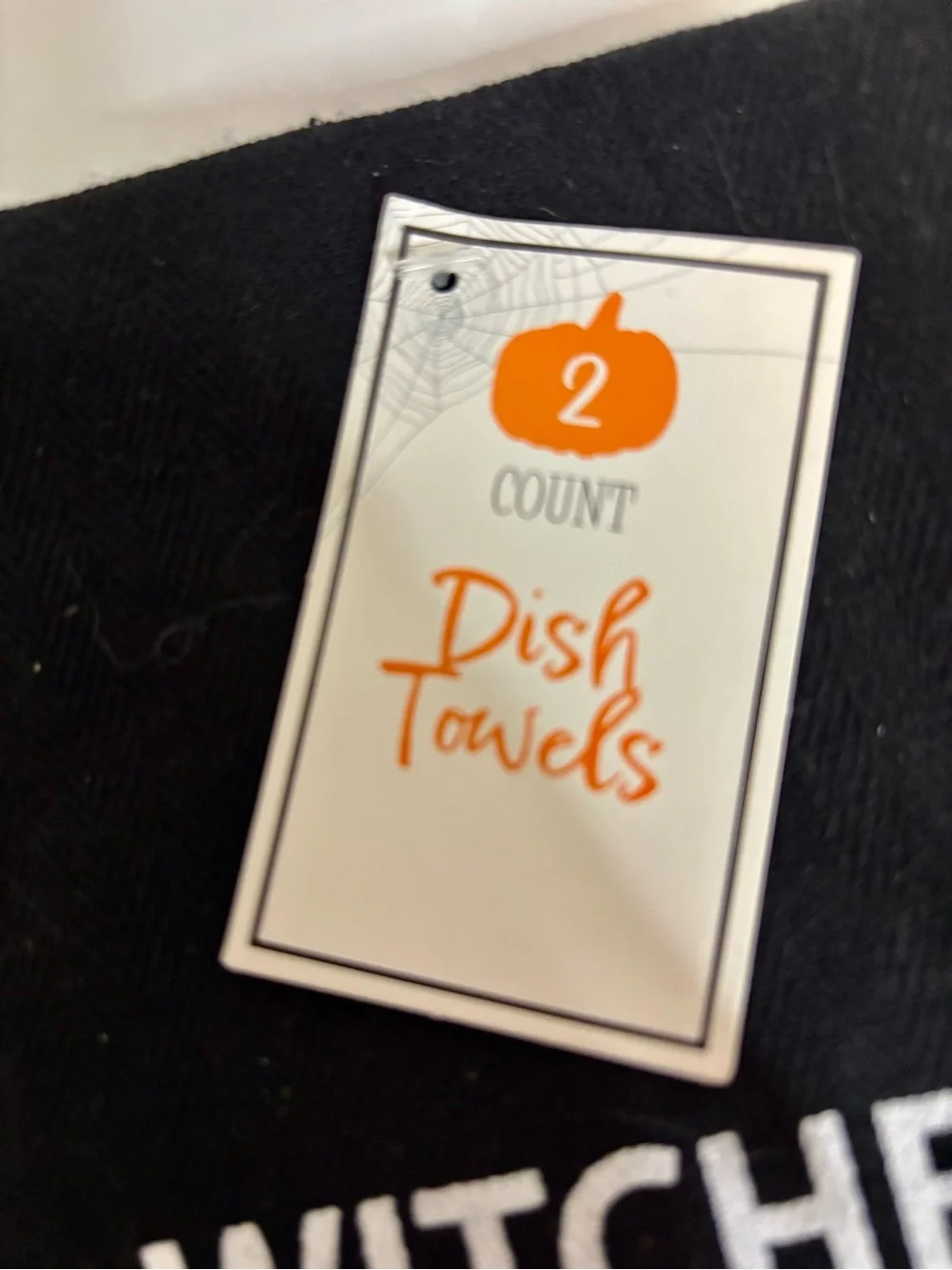 Target Black and White Halloween Phrase Dish Towel Set